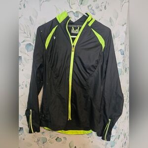 Under Armour Black Jacket with Neon Yellow Accents